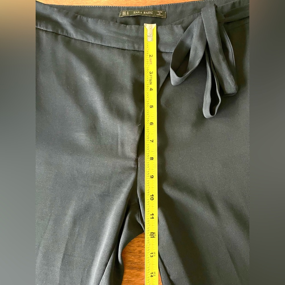 Zara Basic Navy Blue Tie-Waist Trousers – Size Medium. EUC. - Picture 8 of 9